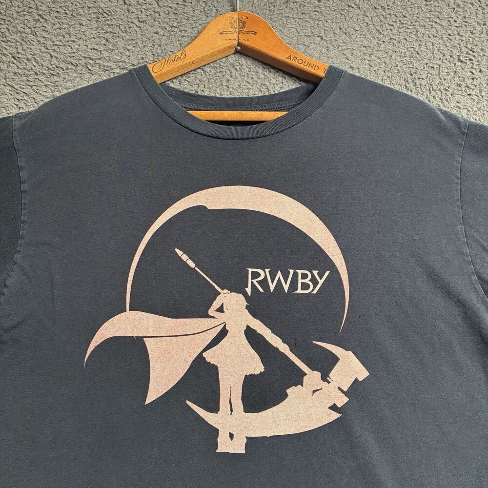 Rooster Teeth RWBY Vintage Y2K Rare YouTube Anime Cartoon Promo T Shirt Size M
